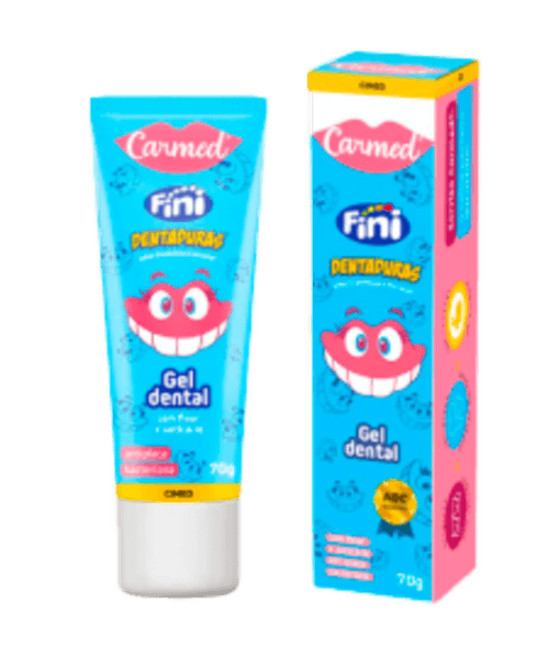 Gel Dental Carmed Framboesa e Morango Com Fluor 70g