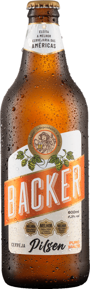 CERVEJA PILSEN BACKER 600ML GF