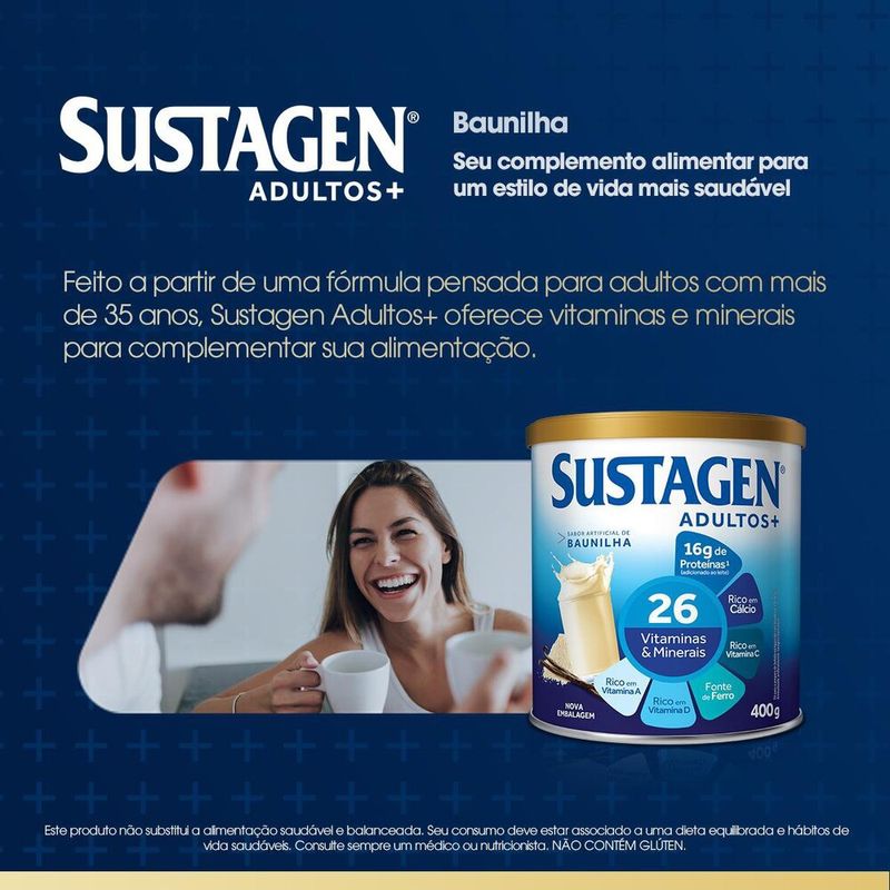 Complemento-Alimentar-Sustagen-Adultos--Sabor-Baunilha---Lata-400g