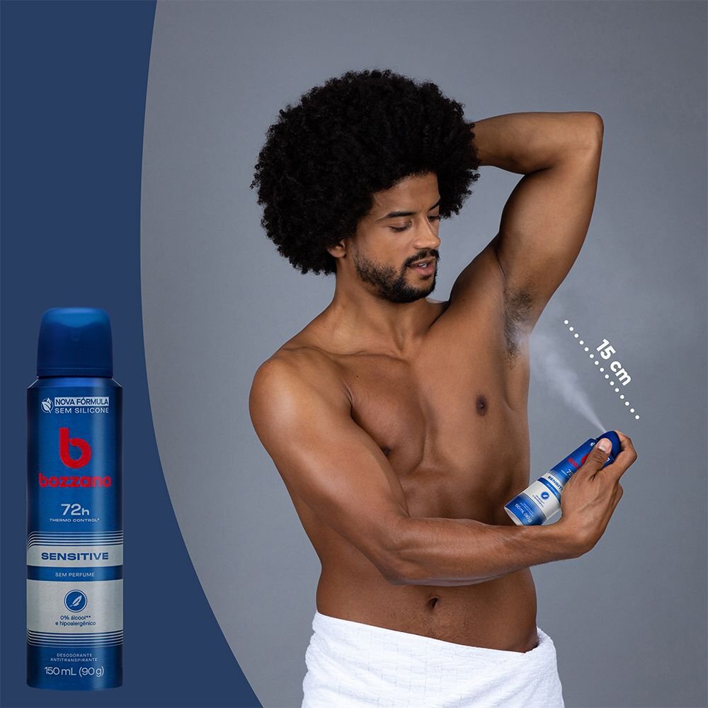 Desodorante Sem Perfume Antitranspirante Aerossol Masculino Bozzano ...