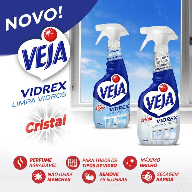 Limpa-Vidros-Spray-Veja-Vidrex-Cristal-500ml