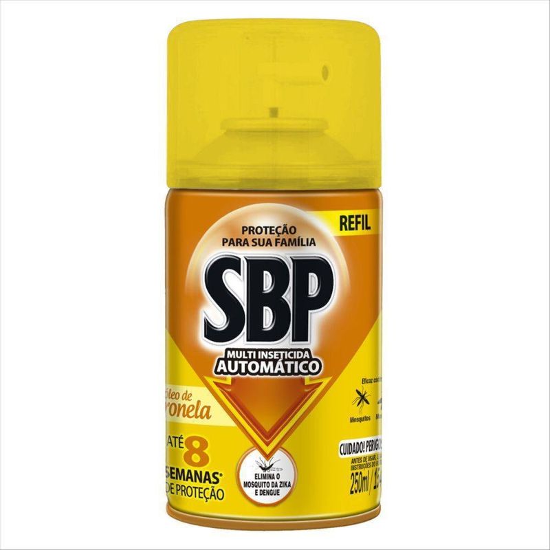 SBP-Multi-Inseticida-Automatico-Oleo-de-Citronela-Refil-250ml---Duracao-ate-8-semanas