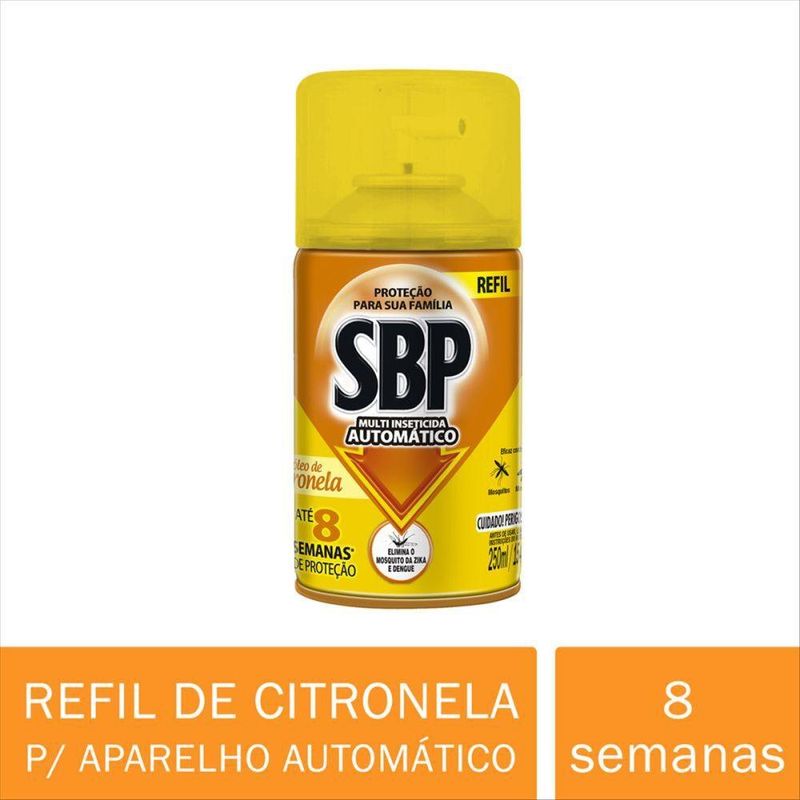 SBP-Multi-Inseticida-Automatico-Oleo-de-Citronela-Refil-250ml---Duracao-ate-8-semanas