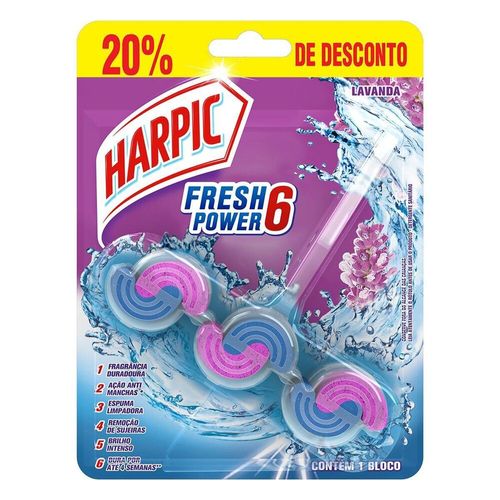 Limpador e Odorizador Sanitário Harpic Fresh Power 6 Lavanda Embalagem Promocional