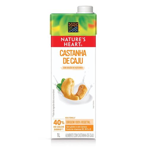 Bebida Vegetal NATURES HEART Castanha-de-Caju 1L