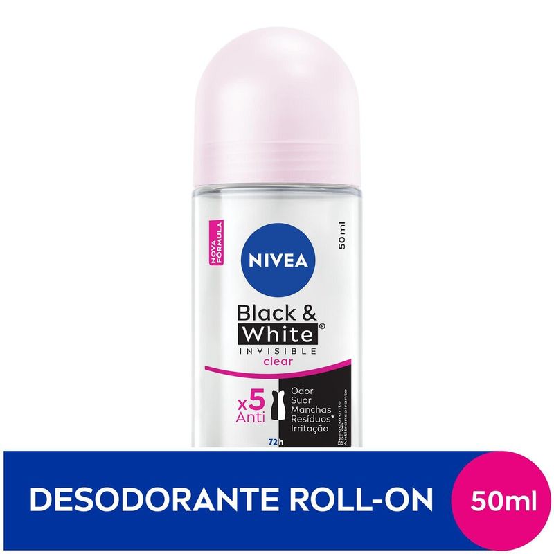 Desodorante-Antitranspirante-Roll-On-Nivea-Invisible-Black---White-Clear-50ml