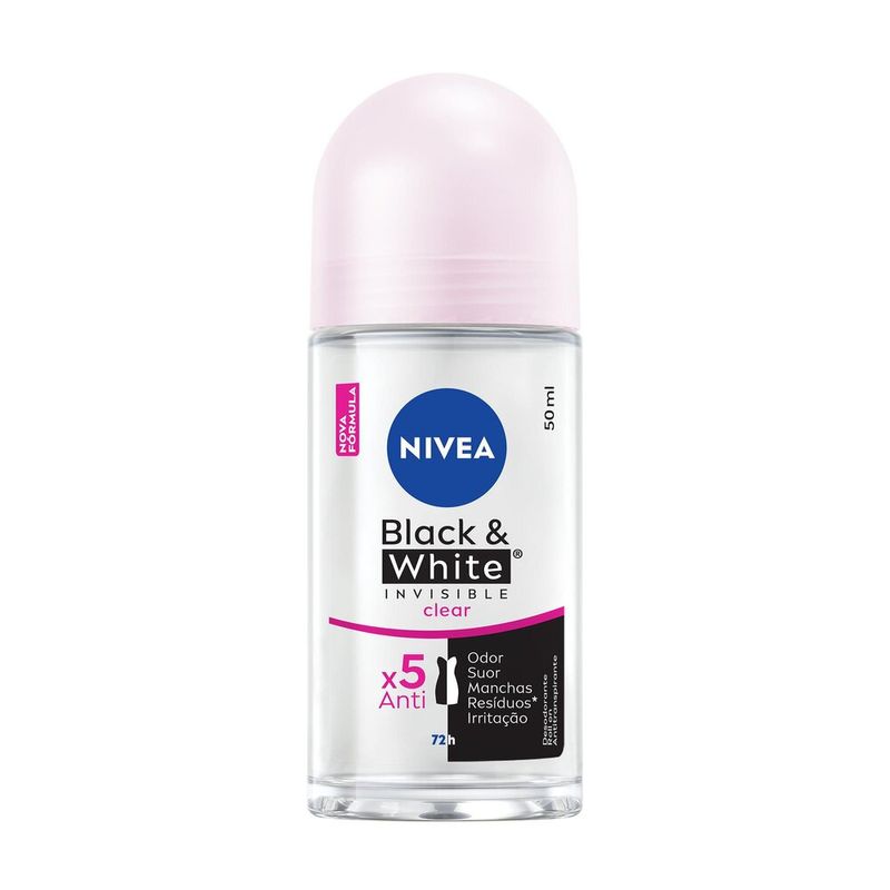 Desodorante-Antitranspirante-Roll-On-Nivea-Invisible-Black---White-Clear-50ml
