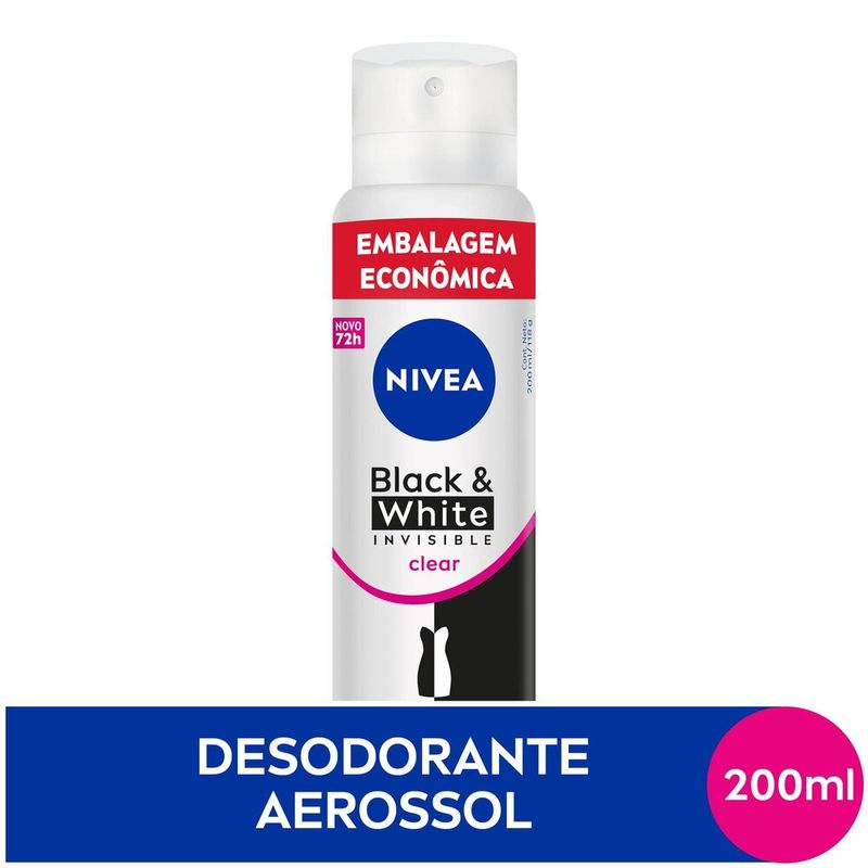 Desodorante-Antitranspirante-Aerossol-Nivea-Invisible-Black---White-Clear-200ml