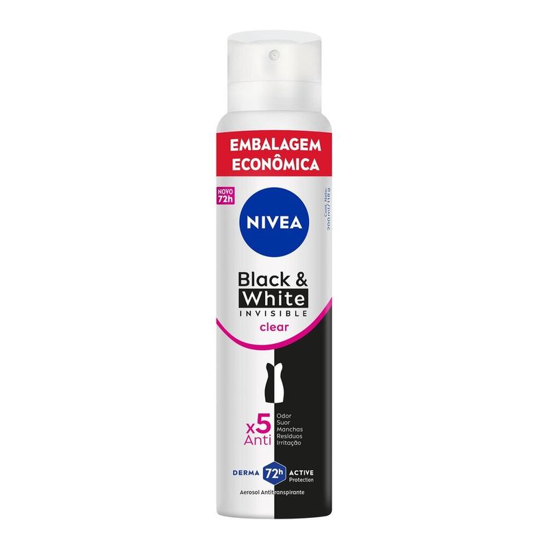Desodorante-Antitranspirante-Aerossol-Nivea-Invisible-Black---White-Clear-200ml