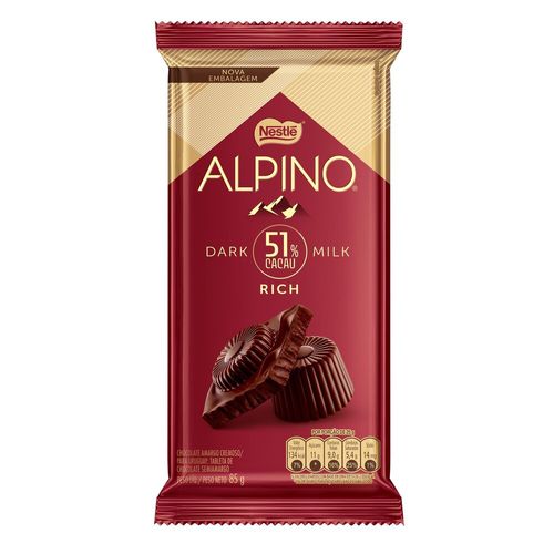 Chocolate ALPINO 51% Dark Milk 85g