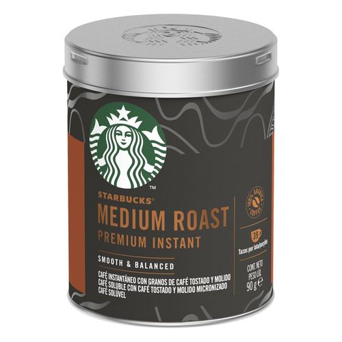 Café Solúvel Premium STARBUCKS Medium Roast Torra Média Lata 90g