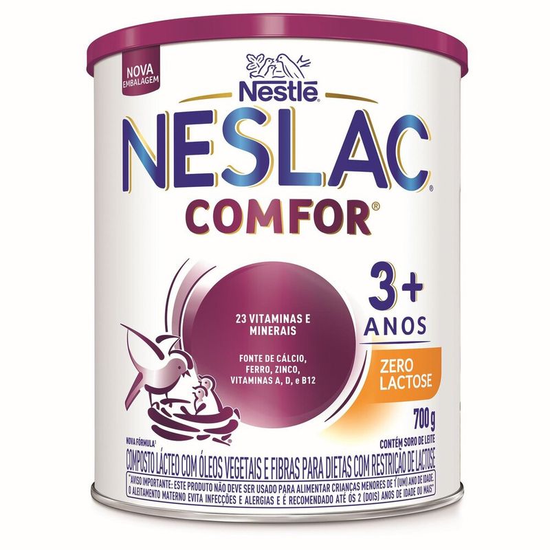 Composto-Lacteo-Neslac-Comfor-Zero-Lactose-700g