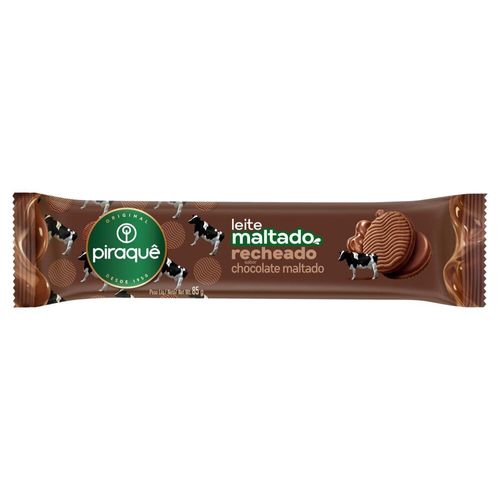 Biscoito Leite Maltado Recheio Chocolate Maltado Piraquê 85g