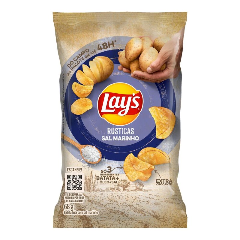 Batata-Frita-Lays-Rustica-Sal-Marinho-68G