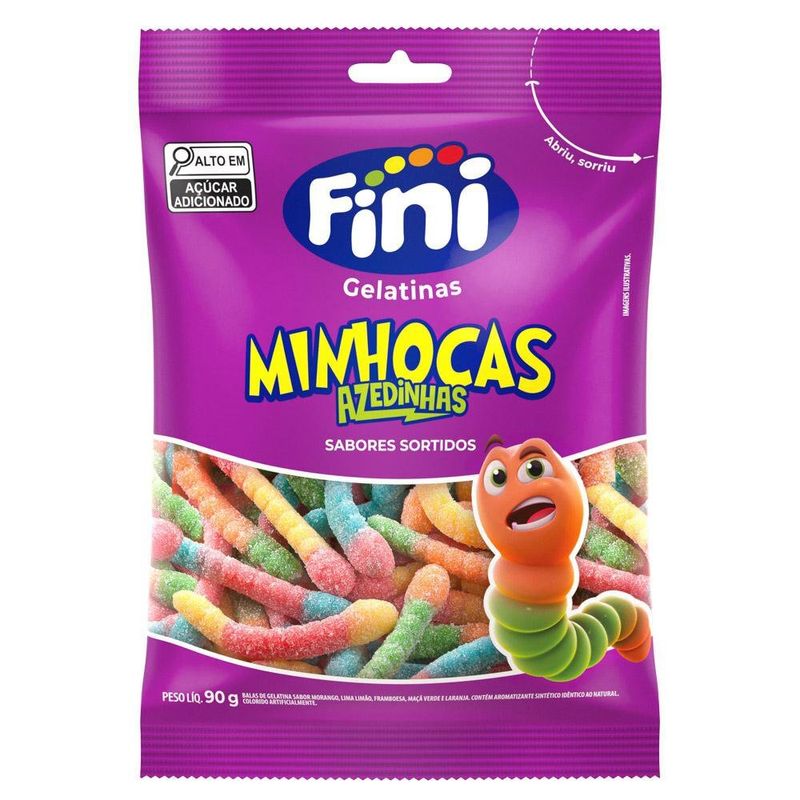 Bala-de-Gelatina-Fini-Minhocas-Azedinhas-90g