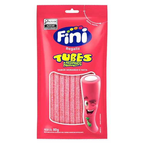 Regaliz Fini Tubes Morango Azedinhos 80g