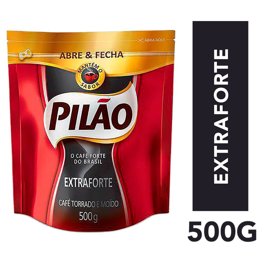 Café Pilão Torrado E Moído Extra Forte Abre&Fecha 500g