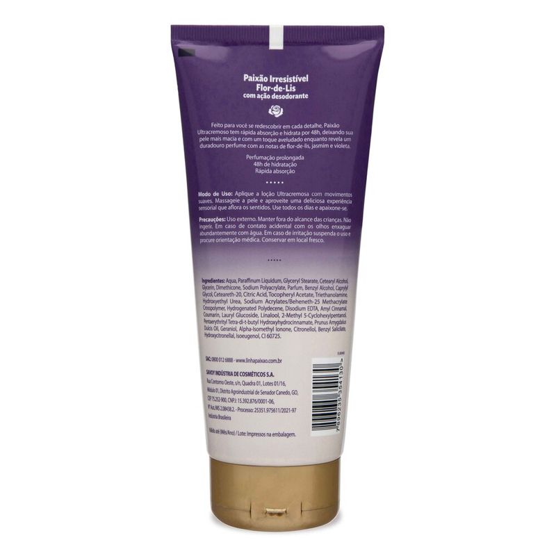 Locao-Ultracremosa-Deo-Hidratante-Paixao-Irresistivel-Flor-de-Lis-200ml