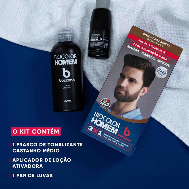 Tonalizante-de-Cabelo-Masculino-Biocolor-Homem-Bozzano-Castanho-Medio