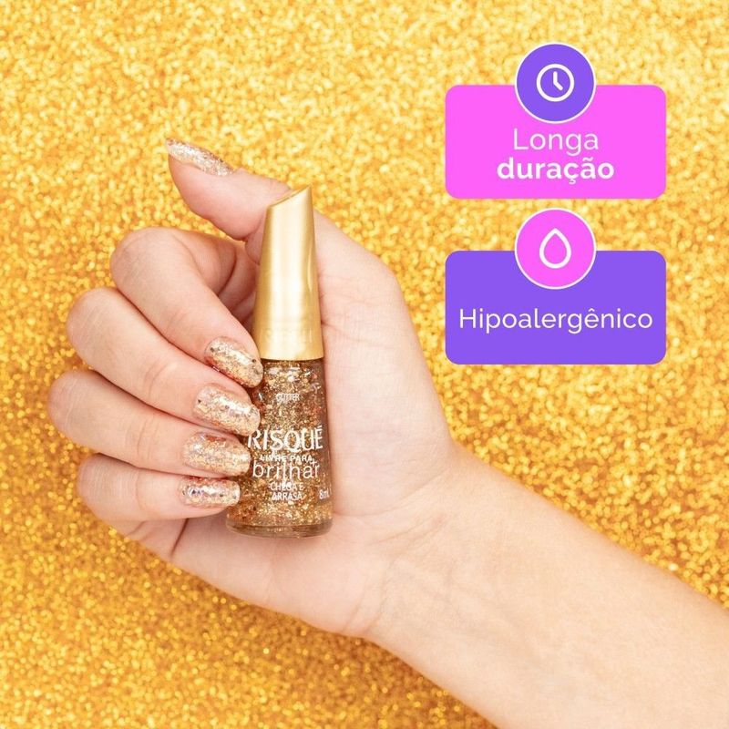 Esmalte-Risque-Livre-para-Brilhar-Glitter-Dourado-Chega-e-Arrasa---8ml