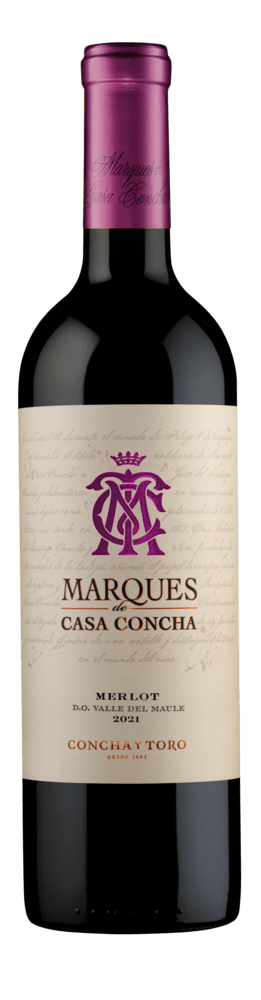 Vinho Chileno Tinto Seco Marques de Casa Concha Merlot Valle del Maule Garrafa 750ml
