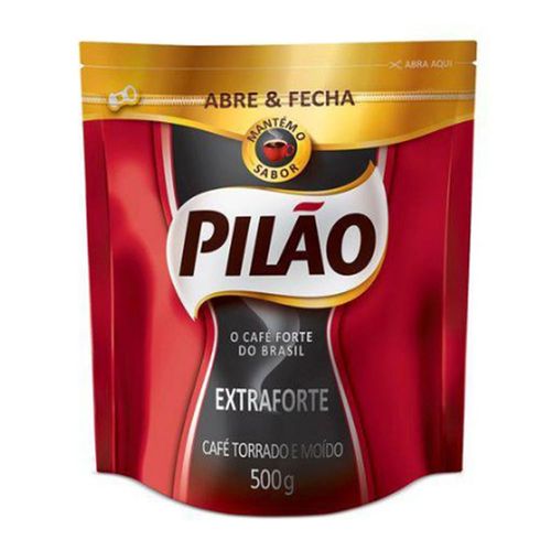 Café Em Pó Pilão Extra Forte Embalagem Abre e Fecha 500g