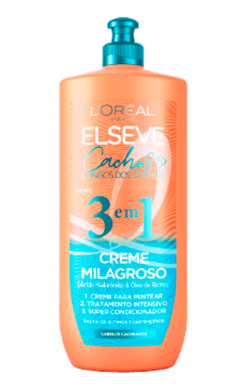 Creme Milagroso 3 em 1 L'Oréal Paris Elseve Cachos Longos dos Sonhos, 500ml