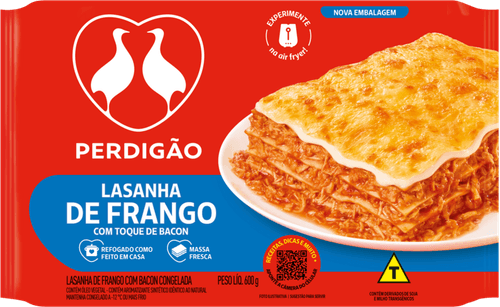 Lasanha Frango com Toque de Bacon Perdigão Pacote 600g