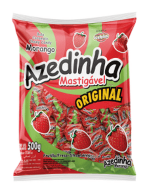 BALA MASTIG AZEDINHA 100G-PC MORANGO