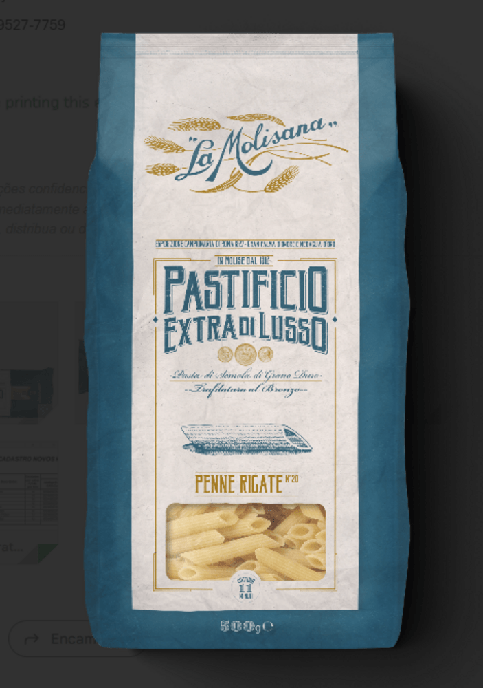 Macarrão Grano Duro Penne Rigate La Molisana 500g