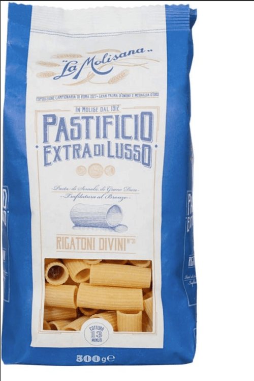 MASSA ITALIANA PASTIFICIO  EXTRA DI LUSSO  RIGATONI DIVINI 500G