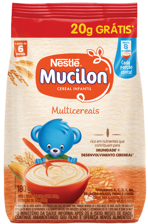 CEREAL INF MUCILON 180G-PC 20G GTS MULTICEREAIS
