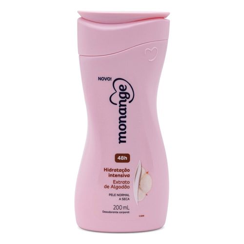 Desodorante Corporal Monange Hidratação Intensiva Extrato de Algodão para Pele Normal 200ml