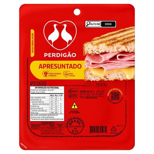 Apresuntado fatiado Perdigão 200g