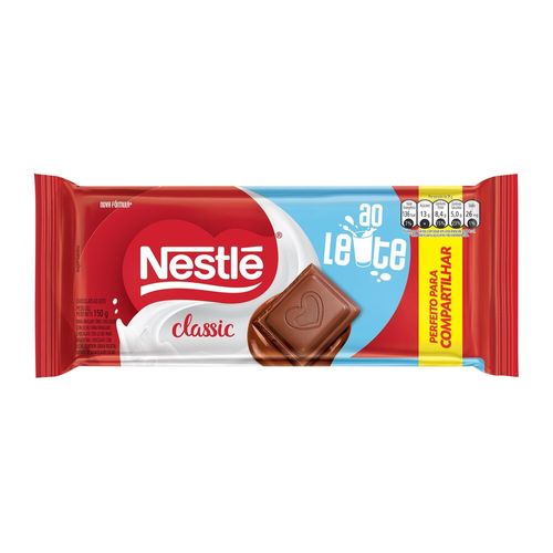 Chocolate NESTLÉ CLASSIC ao Leite 150g