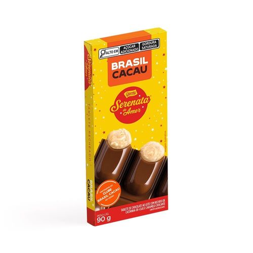 Chocolate Tablete Recheado Serenata Brasil Cacau 90g