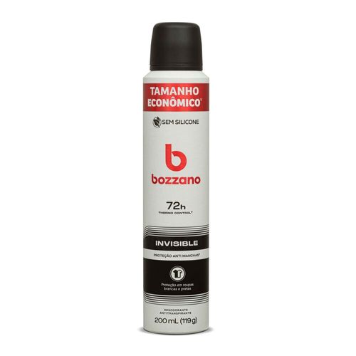 Desodorante Bozzano Invisible Aerossol Antitranspirante Masculino 200ml