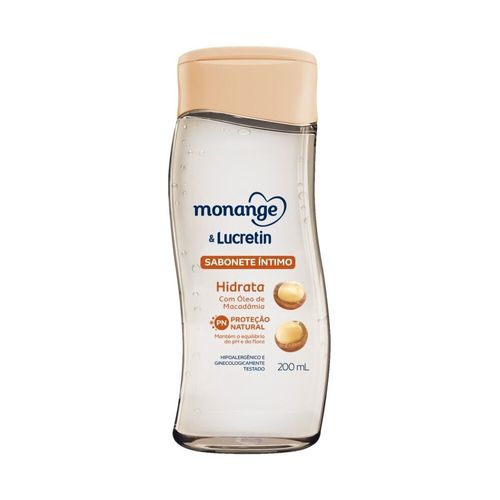 Sabonete Líquido Íntimo Monange & Lucretin Hidrata 200ml