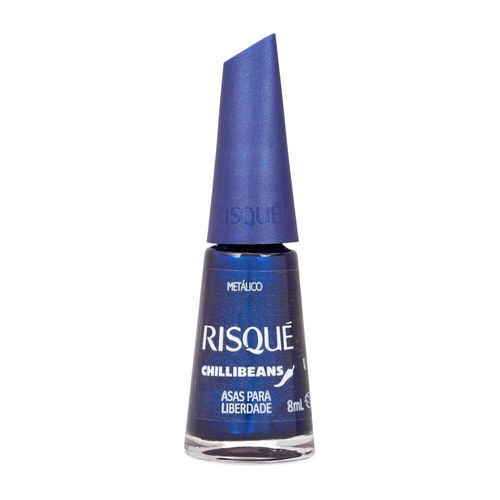 Esmalte Azul Risqué & Chilli Beans Asas para Liberdade Metálico 8ml