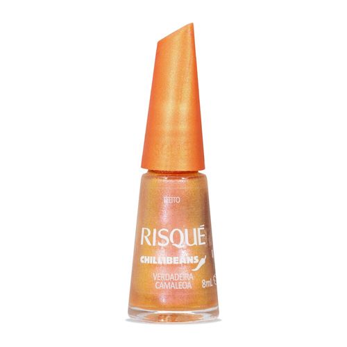 Esmalte Laranja Risqué & Chilli Beans Verdadeira Camaleoa Efeito 8ml