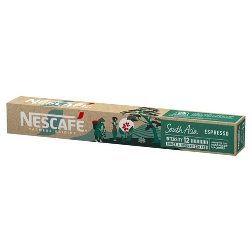 Café em Cápsula Nescafé Farmers Origins South Asia - compatível máquina Nespresso, 10 cápsulas 44g