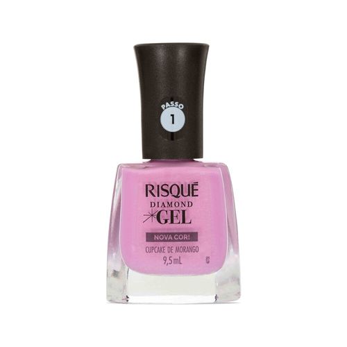 Esmalte Rosa Risqué Diamond Gel Cupcake de Morango Cremoso 9,5 ml