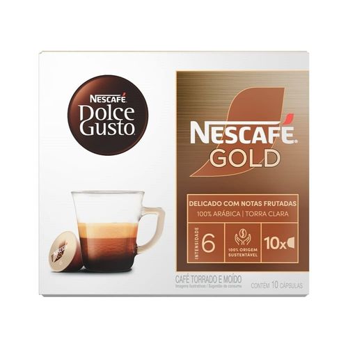 Café em Cápsula Dolce Gusto Gold Intensidade 6 - 10 cápsulas