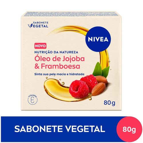 Sabonete Vegetal NIVEA Nutrição Da Natureza Óleo de Jojoba & Framboesa - 80g