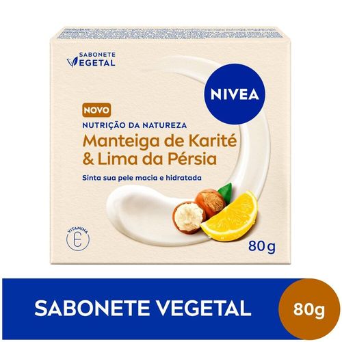 Sabonete Vegetal NIVEA Nutrição Da Natureza Manteiga De Karité & Lima Da Pérsia 80g