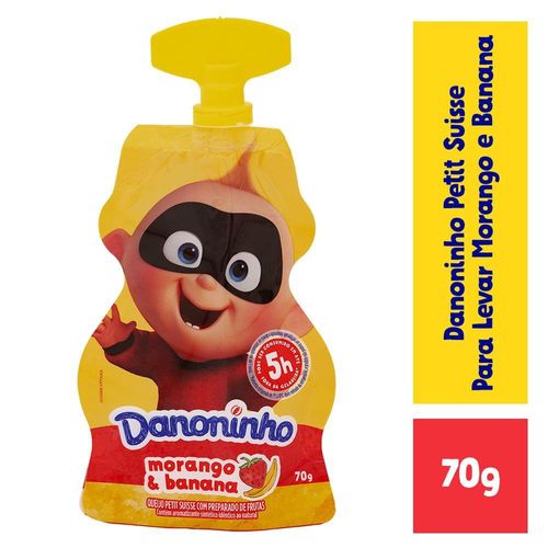 Danoninho Petit Suisse Para Levar Morango e Banana 70g
