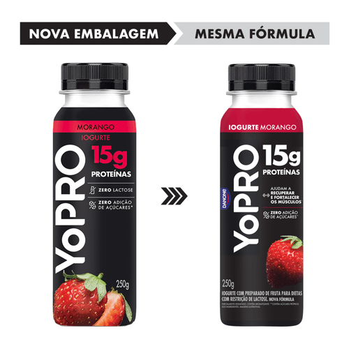 Iogurte Líquido YoPRO 15g de Proteínas Morango 250g