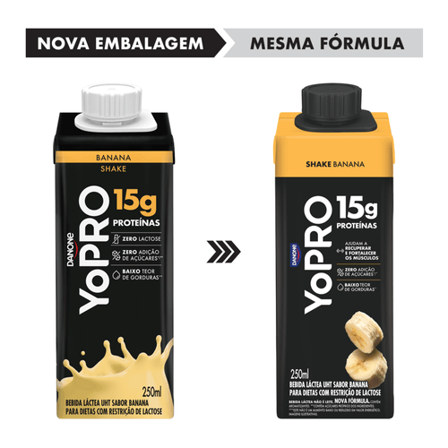 YoPRO Bebida Láctea UHT Banana 15g de proteínas 250ml