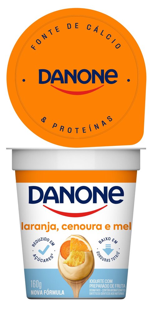 Iogurte Natural Danone Laranja, Cenoura e Mel 160G
