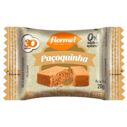 Paçoquinha Flormel Zero Açúcar Flormel 20g